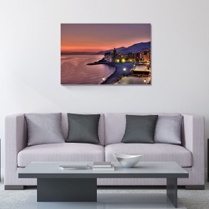 Tablou Canvas - Apus in Camogli, 75 x 100 cm - Img 2