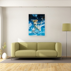Tablou canvas - Aqua-Theatre, Sub Apa, Selfie, Aparat De Fotografiat, Tesatura, 50 x 70 cm - Img 2