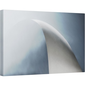 Tablou decorativ modern living cu arc abstract alb pe canvas