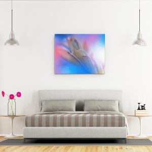 Tablou canvas - Atinge-Ma Incet, Picatura, Apa, Floare, 60 x 75 cm - Img 3