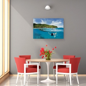 Tablou canvas - Atingerea Paradisului, Fiji, Inot, Sub Apa, 40 x 60 cm - Img 4