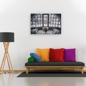 Tablou canvas - Baie Darapanata, Vedere, Fereastra, Femeie, Singur, 60 x 90 cm - Img 2