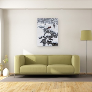 Tablou canvas - Baut In Zapada, Bautura, Zapada, Cal, Animale, 75 x 100 cm - Img 2