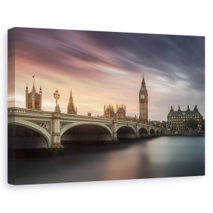 Tablou canvas - Big Ben, Londra, Oras, Arhitectura, Londra, Pod, Peisaj Urban, 60 x 90 cm