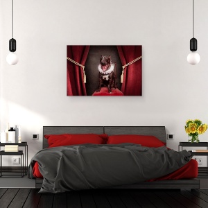 Tablou canvas - Bine Ati Venit La Spectacol, Caini, Caine, Portret, Animale, Circ, 40 x 60 cm - Img 3