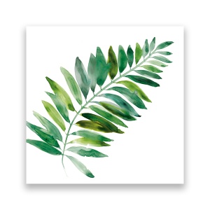 Tablou Canvas - Botanica, Pictura, Frunza, Verde, 60 x 60 cm