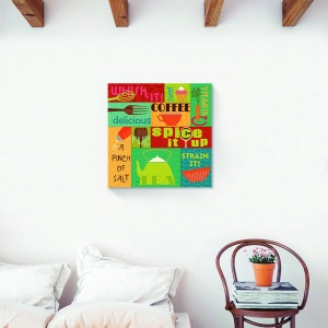 tablou canvas bucatarie collage 60x60 cm