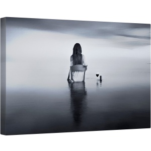 Tablou canvas - Bucurati-Va de Tacere, Vin, Sticla, Pahar de Vin, Bautura, Lumanare, 80 x 120 cm