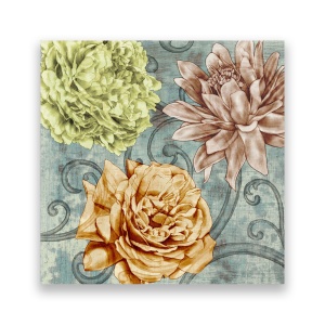 Tablou Canvas - Bujori, Floral, Maronie, 60 x 60 cm