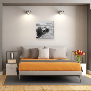 Tablou canvas - Bule, Australia, Urs Polar, Sub Apa, Balon, 90 x 90 cm - Img 3