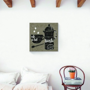 Tablou decorativ canvas cafea vintage cu ceașcă barista