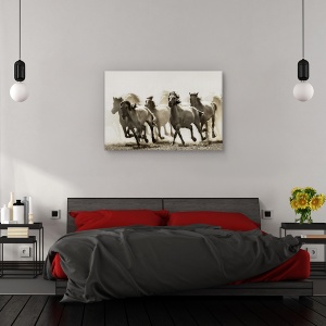 Tablou canvas - Cal, Nature, Galop, Alearga, Tonifiat, 80 x 120 cm - Img 3