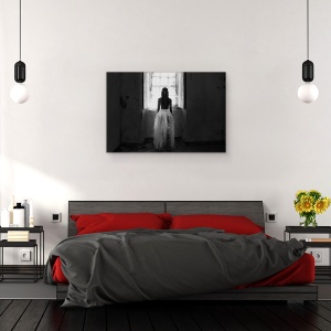Tablou canvas - Calea Mea De Iesire, Femeie, Fereastra, Lumina, Emotie, 40 x 60 cm - Img 3