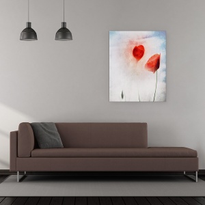 Tablou canvas - Campurile Flandrei, Maci, Flandra, Maci, Textura, 60 x 75 cm - Img 2