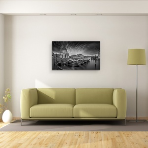 Tablou canvas - Canal Grande, Venetia, Basilica Di Santa Maria, Italia, Barca, 50 x 80 cm - Img 2
