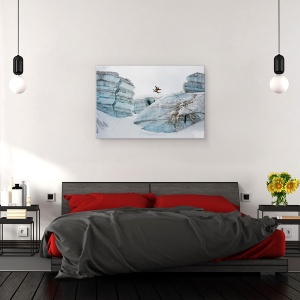 Tablou canvas - Candide Thovex Din Senin In Nicaieri, Actiune, Alpii, Chamonix, Extrem, 60 x 90 cm - Img 3