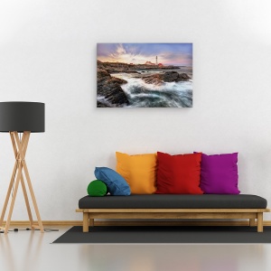 Tablou canvas - Capul Elisabeth, Ocean, Apus De Soare, Maine, Cer, 40 x 60 cm - Img 2