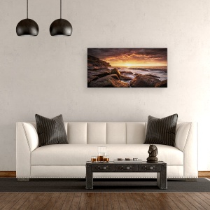 Tablou Canvas - Capul Solander, Rasarit, Peisaj, Marin, Dimineata, 50 x 100 cm - Img 2
