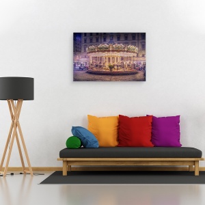Tablou canvas - Carusel, Carusel, Copilarie, Joaca, Joaca, Targ De Distractii, 40 x 60 cm - Img 2