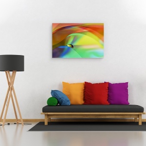 Tablou canvas - Cascada De Culori, Macro, Culoare, Abstract, Apa, Picatura, 60 x 90 cm - Img 2