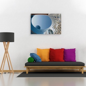 Tablou canvas - Cercul De Lumina, Paris, Franta, Modern, Cerc, Turn, 40 x 60 cm - Img 2