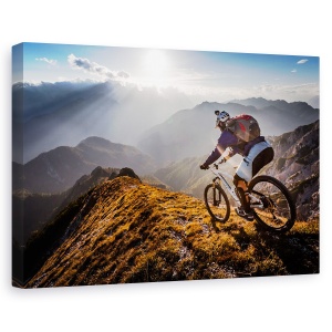 Tablou canvas - Chemarea Muntelui, Sport, Actiune, Bicicleta, Extrem, Casca, 40 x 60 cm