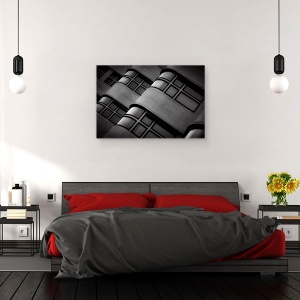 Tablou canvas - Coaja, Arhitectura, Fatada, Alb-Negru, Coaja, Berlin, Germania, 80 x 120 cm - Img 3