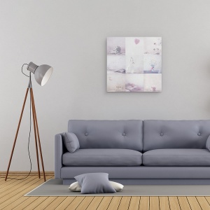 Tablou canvas - Colectie De Lucruri Mici Si Dragalase, Pastel, Roz, 90 x 90 cm - Img 2