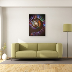 Tablou canvas - Convergenta Universului, Culoare, Curcubeu, Mozaic, 60 x 80 cm - Img 2