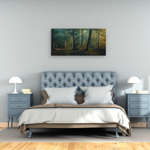 Tablou canvas - Culori De Octombrie, Panorama, Copaci, Padure, 50 x 100 cm - Img 3