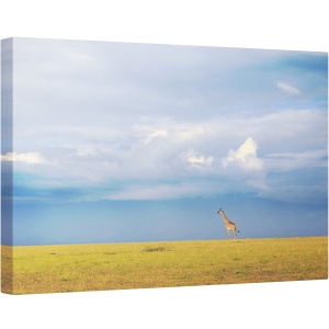 Tablou canvas - Culorile Libertatii, Girafa, Fauna, Tanzania, Animal, Serengeti, Nor, 80 x 120 cm