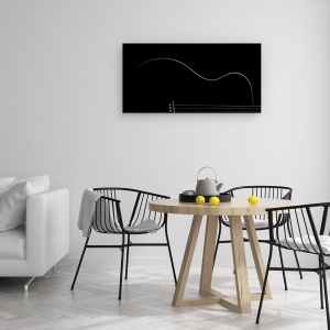 Tablou canvas - Curbe, Chitara, Minimalism, Curba, Siruri De Caractere, 50 x 100 cm - Img 4