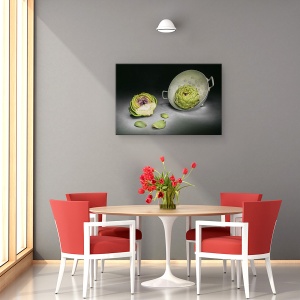 Tablou canvas - Cutaway, Anghinare, Legume, Bucatarie, Metal, 40 x 60 cm - Img 4
