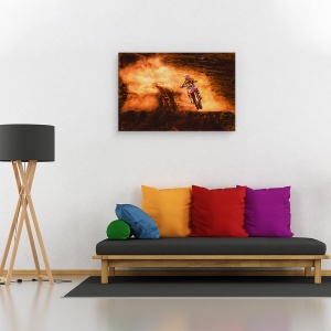 Tablou canvas - De Sus, Motocicleta, Motocros, Sport, 60 x 90 cm - Img 2