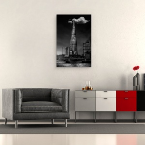 Tablou canvas - Deasupra Ciobului, Arhitectura, Calatorie, Cladire, Nori, Cioburi, 60 x 90 cm - Img 2