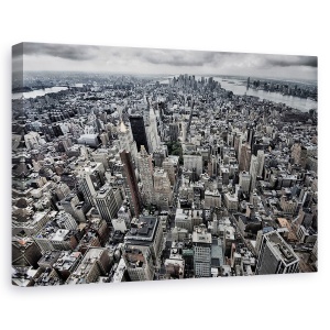 Tablou canvas - Deasupra, Vedere, Aeriana, Peisaj Urban, Desaturare, Arhitectura, 40 x 60 cm