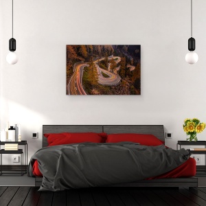 Tablou canvas - Desfasurare, Abonament, Alpi, Elvetia, Toamna, Infrangere, serpuit, 40 x 60 cm - Img 3