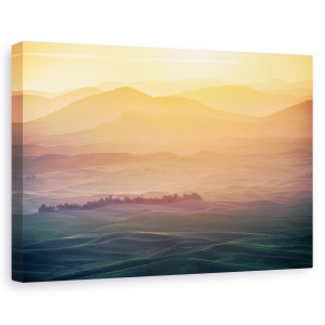 Tablou canvas - Dimineata De Vis, Rasarit De Soare, Palouse, Munti, Dealuri, 40 x 60 cm