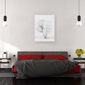 Tablou canvas - Dimineata Devreme, Peisaj, Copac, Punct, Iarna, 60 x 80 cm - Img 3