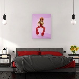 Tablou canvas - Disco Glamour, Model, Fata, Studio, Fulger, Pop Art, 75 x 100 cm - Img 3
