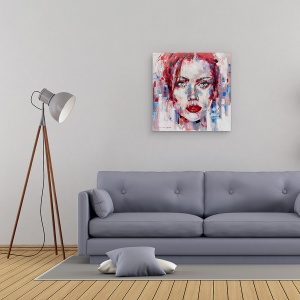 Tablou canvas - Diverse, Oameni, Femeie, Colorat, Pictura Ii, 90 x 90 cm - Img 2