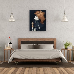 Tablou canvas - Doamna Autoritara, Moda, Portret, Model, Femeie, Fata, 60 x 75 cm - Img 3
