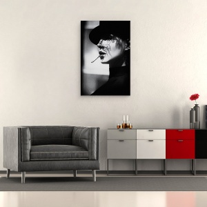 Tablou canvas - Doamna In Negru, Oameni, Strada, Emotional, 60 x 90 cm - Img 2