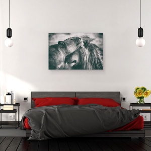 Tablou canvas - Dragoste, Felina, Fauna, Salbatic, Natura, Animal, 60 x 90 cm - Img 3