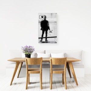 Tablou canvas - Dragoste, Inima, Dragoste, Romantism, Trandafir, 50 x 80 cm - Img 4