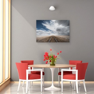 Tablou canvas - Drumul Cel Lung, Bolivia, Calatorie, Cale Ferata, Perspectiva, 60 x 90 cm - Img 4