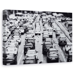 Tablou canvas - Drumul, Strada, Drum, Femeie, Masina, Trafic, 80 x 120 cm