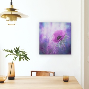 Tablou Canvas - Ecstasy, Violet, Floare, 60 x 60 cm - Img 4