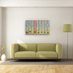 Tablou canvas - Egalizator, Cladire, Arhitectura, Ferestre, Hong Kong, China, 50 x 80 cm - Img 2