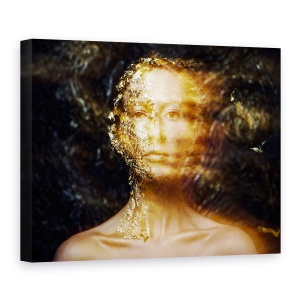 Tablou canvas - Epoca Colapsului, Fantoma, Aur, Auriu, Fata, Femeie, 75 x 100 cm